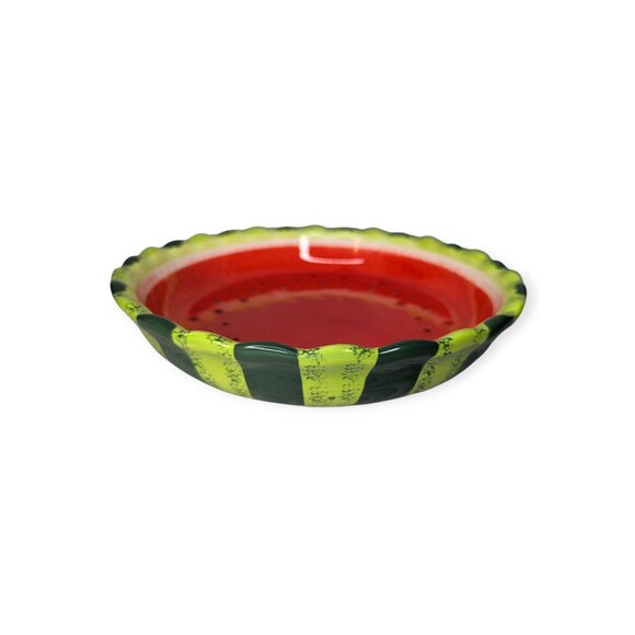 Watermelon Ceramic Colorful Pie Dish 11" Diameter - Picture 5 of 13